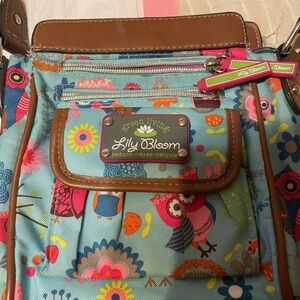 Lily Bloom Blue and Brown Women's Bag